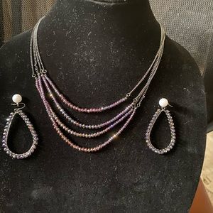 Multi color bead necklace